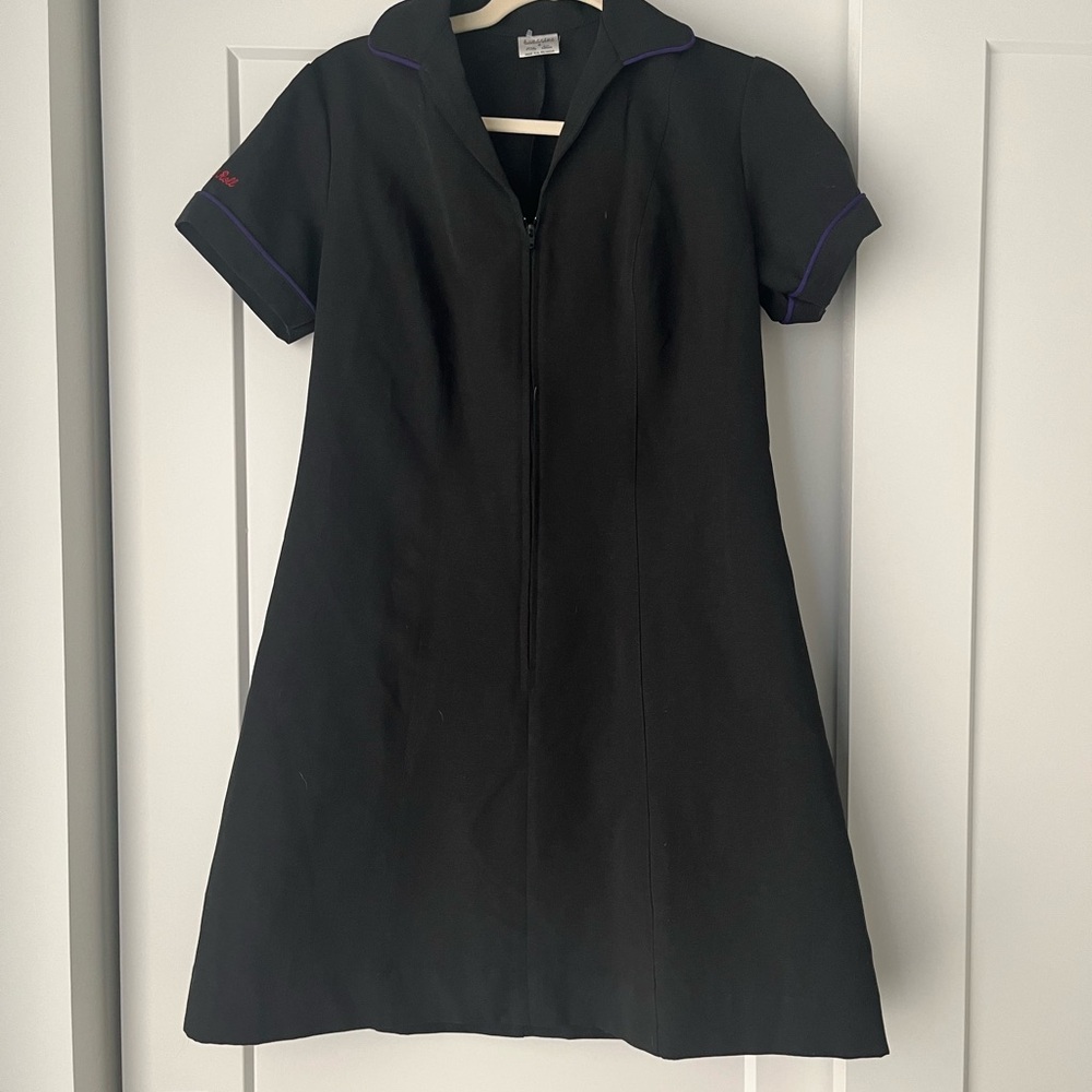 Hard Rock Cafe Black Mini Dress with Purple Trim